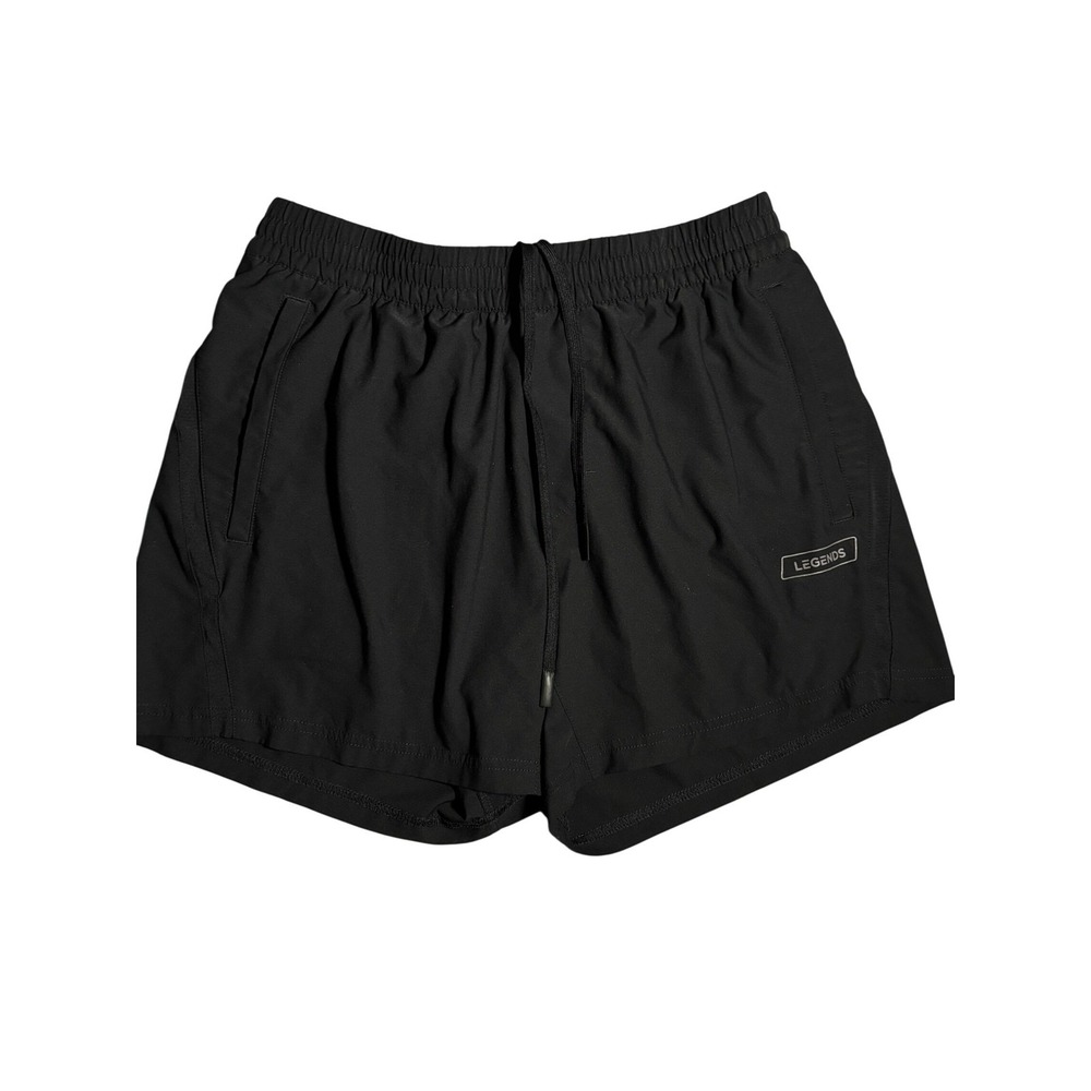 Legends Luka Athletic Training Shorts Mens Medium Black 5 Inch Inseam Pockets